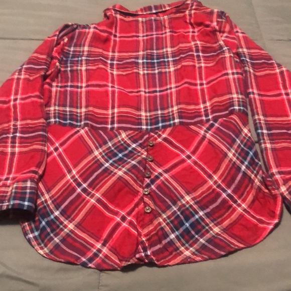 Lucky brand perfect red plaid blouse - Picture 3 of 4
